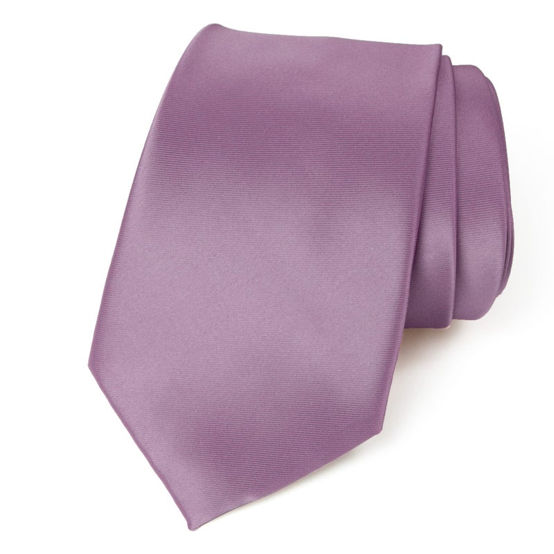 Spring Notion Men's Solid Color Satin Microfiber Tie, Regular Dusty Wisteria - Image 1